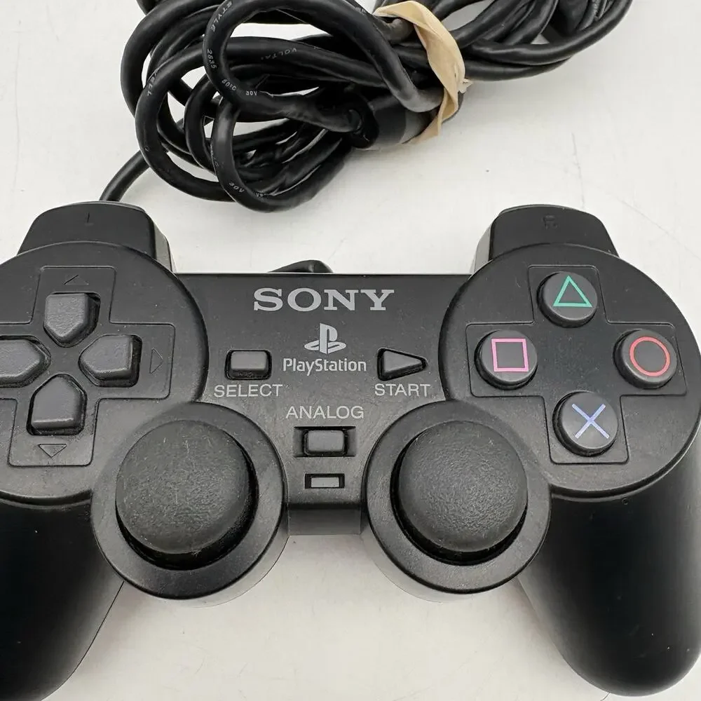 OEM Sony PlayStation 2 Wired Dualshock 2 Analog Controller Black SCPH-10010 PS2